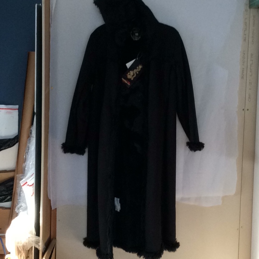 Obermeyer coat jacket XS black suede like NWT